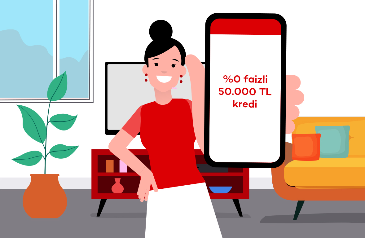 50.000 TL’ye varan 6 ay vadeli %0 faizli kredi
